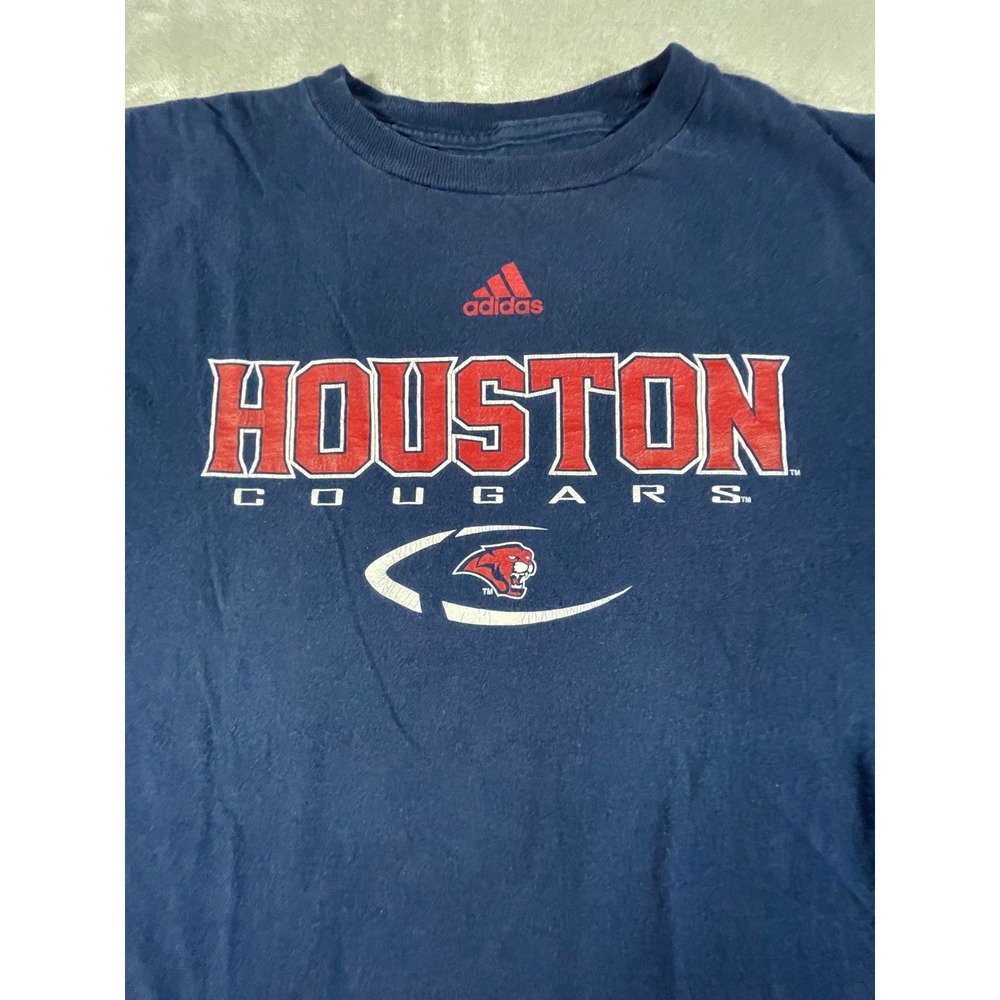 Adidas Houston Cougars T-Shirt Mens Medium Blue 2011 The Go-To Tee - Picture 4 of 8